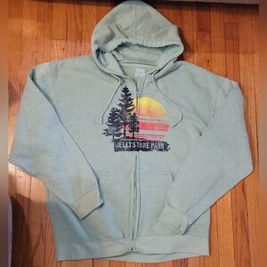 Green Zip-Up Sweater